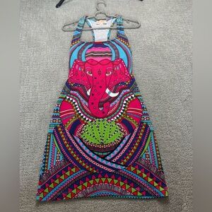 Mara Hoffman Ganesh Elephant Bodycon Fitted Mini Dress